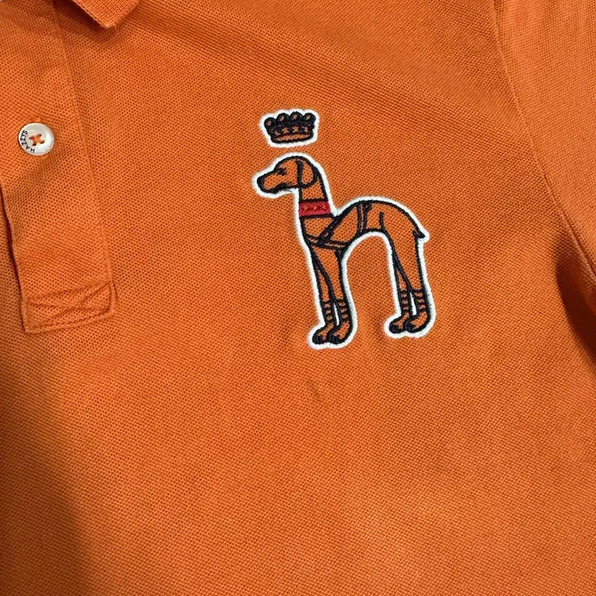 [BUNJANG] Hazzys Orange Short Sleeve Polo Shirt Size 100 / 헤지스 오렌지색 반팔 폴로티 100