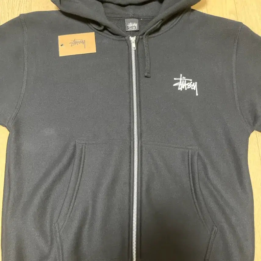 [BUNJANG] Stussy Black Hoodie / 스투시 후드집업