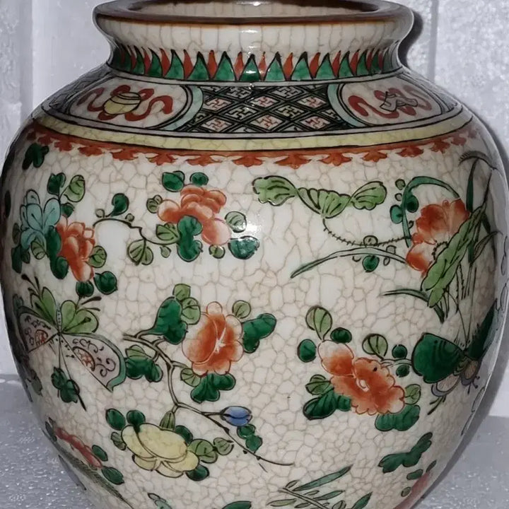 [BUNJANG] Gaudotz Flower and Bird Porcelain Vase / 고도자 화훼문 (호)높이19 지름19센치 중국도자기 고도자 오래된 골통품