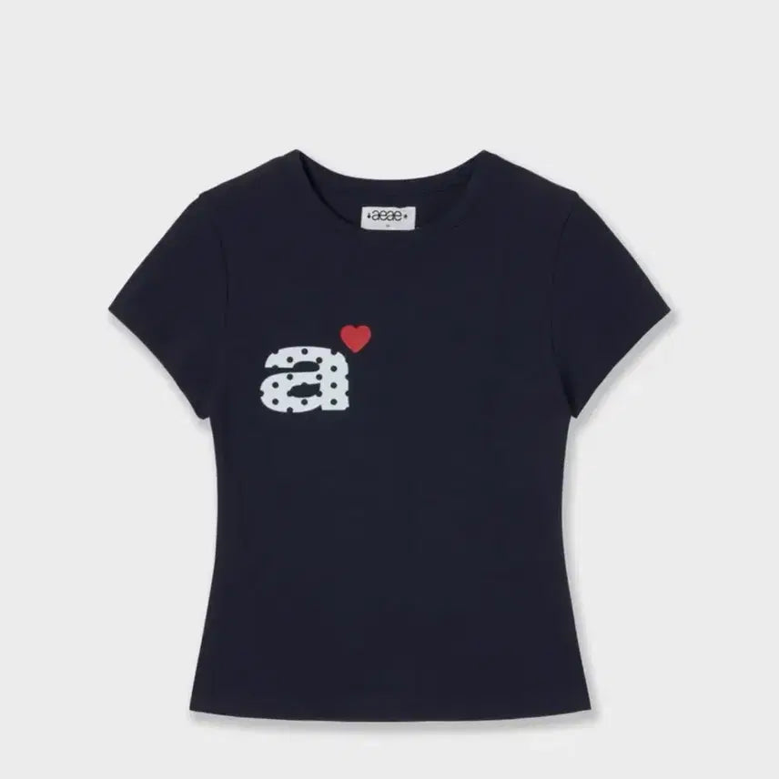 [BUNJANG] AEAE DOT SMALL LETTER TEE [NAVY] / 에이이에이이 aeae DOT SMALL LETTER TEE [NAVY]