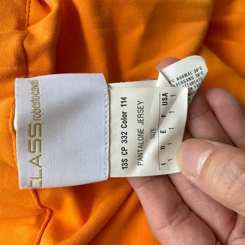 [BUNJANG] Roberto Cavalli Orange Wide Leg Pants / 로베르토카발리 오렌지 와이드 팬츠