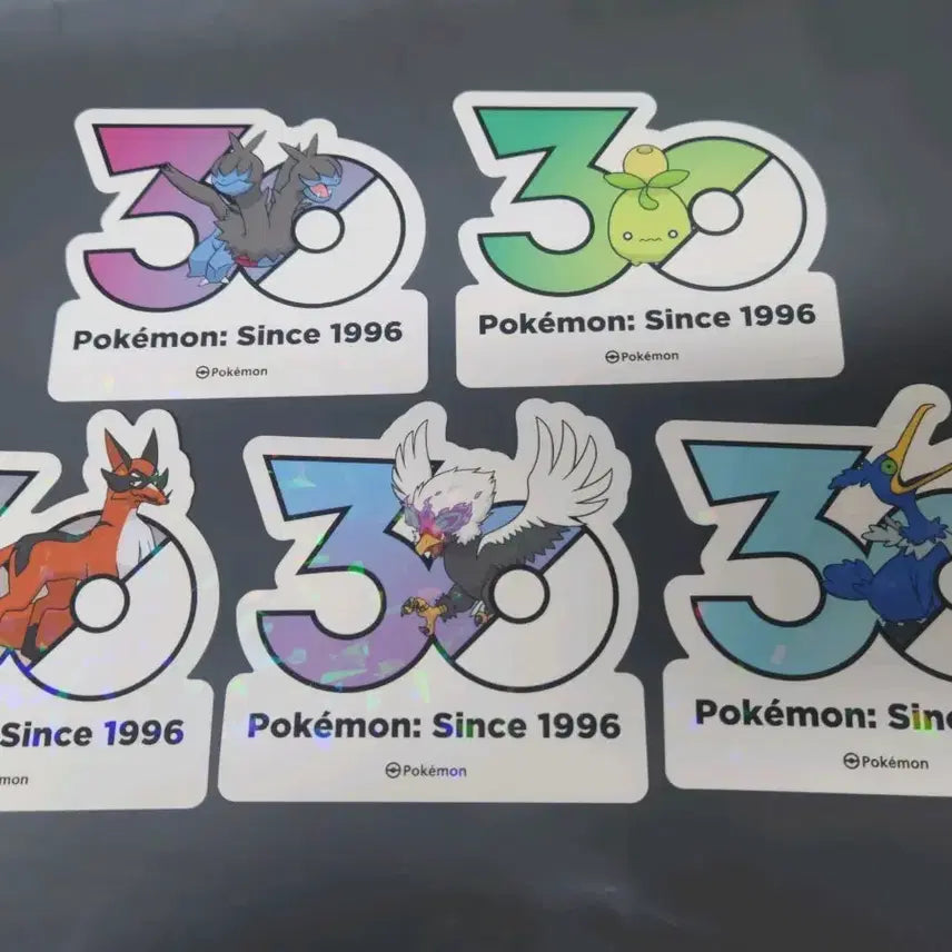 [BUNJANG] Pokemon 30th Anniversary Logo Stickers (1165 Types) Set 20 / 포켓몬 30주년 로고 스티커 1165종 set20