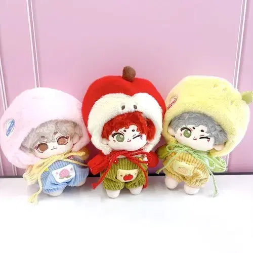 [BUNJANG] 10cm Plush Doll Clothing Set - Fruit Theme (Apple, Peach, Lemon, Lime) / 10cm 과일 인형 옷 옷장 솜인형 누이 의상 사과 복숭아 레몬 라임