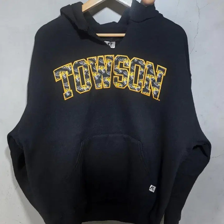 [BUNJANG] Russell Athletic Towson Big Logo Hoodie L / 러셀 애슬레틱 Towson 빅로고 후드티 L 박시핏