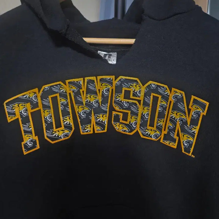[BUNJANG] Russell Athletic Towson Big Logo Hoodie L / 러셀 애슬레틱 Towson 빅로고 후드티 L 박시핏