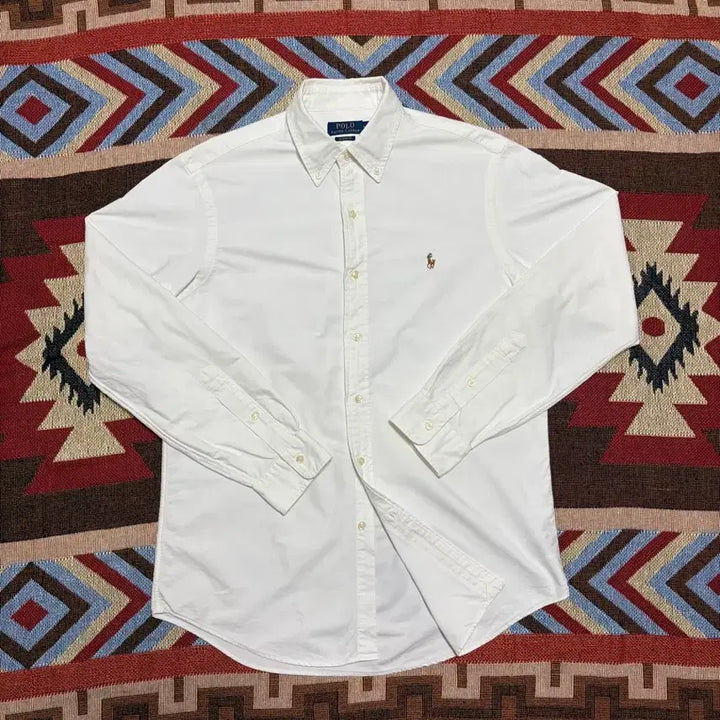 [BUNJANG] Polo Ralph Lauren Classic Fit Oxford Shirt White / M) 신형 큐알탭 폴로 랄프로렌 클래식핏 옥스포드 셔츠 흰색