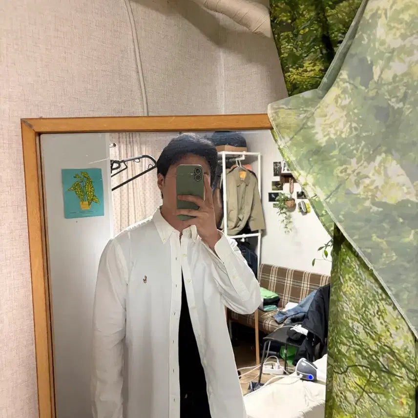 [BUNJANG] Polo Ralph Lauren Classic Fit Oxford Shirt White / M) 신형 큐알탭 폴로 랄프로렌 클래식핏 옥스포드 셔츠 흰색