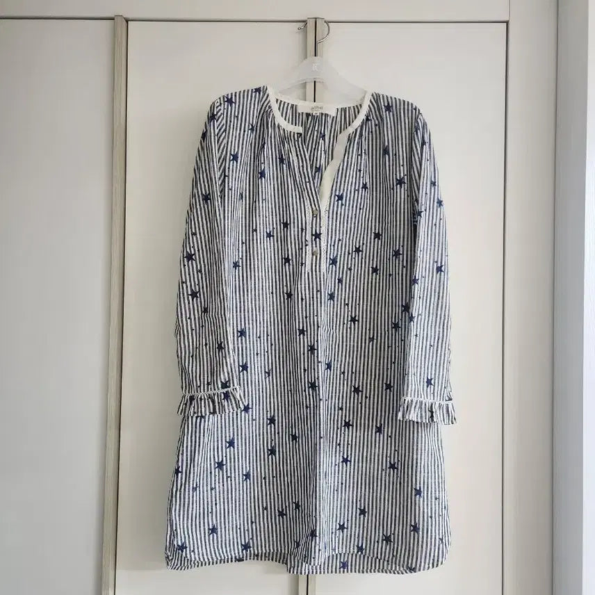 [BUNJANG] Atelier Vanessa Bruno Striped Star Pattern Midi Dress / 아떼바네사브루노 스트라이프 별 패턴 원피스