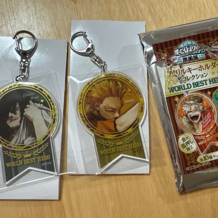 [BUNJANG] My Hero Academia Art Exhibition Acrylic Keychain (Aizawa, Hawks) / 나히아 원화전 아크릴 키링 (아이자와, 호크스)
