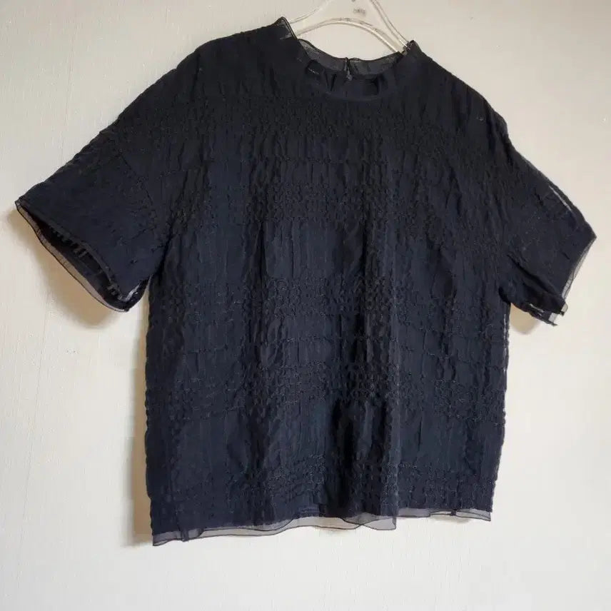 [BUNJANG] Sonia Rykiel Silk Blend Lace Blouse Size 66 / 쁘렝땅 레이스 블라우스66실크배색