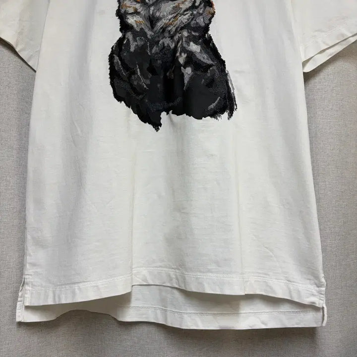 [BUNJANG] Solid Homme Owl Embroidery Short Sleeve T-Shirt / 솔리드옴므 부엉이 자수 반팔 티셔츠 110