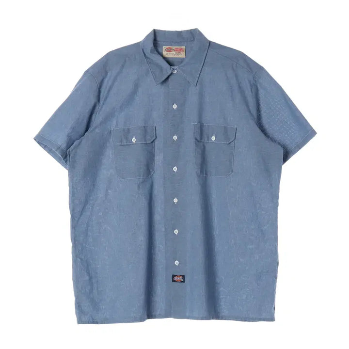 [BUNJANG] Dickies Short Sleeve Shirt Blue XXL (Made in USA) / 디키즈 반팔 셔츠 블루 XXL (MADE IN USA)
