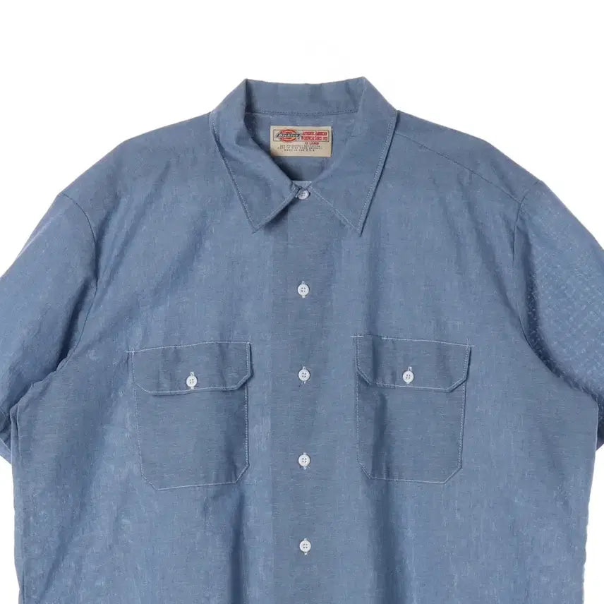[BUNJANG] Dickies Short Sleeve Shirt Blue XXL (Made in USA) / 디키즈 반팔 셔츠 블루 XXL (MADE IN USA)