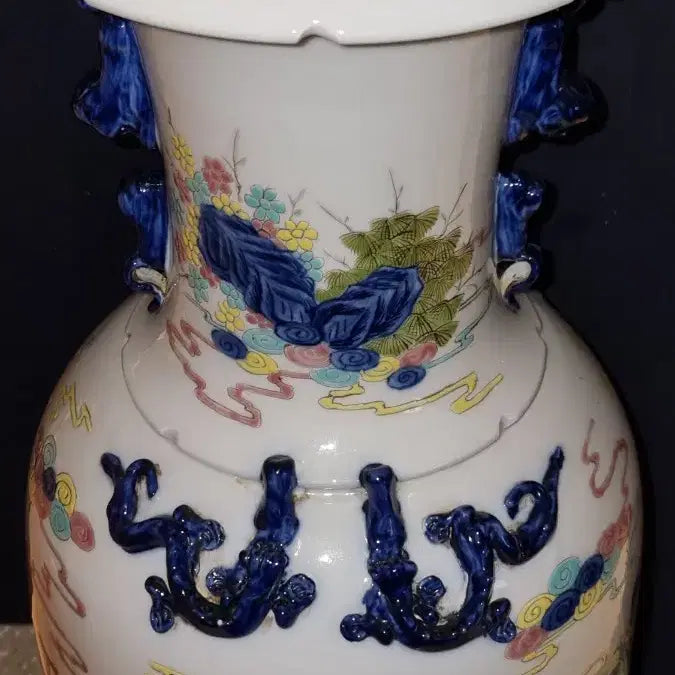 [BUNJANG] Qianlong Reign Celadon Porcelain Vase with Eight Immortals / 대청 건륭년제  오채첩화 상병 높48 지24 중국 도자기 고도자  골통품