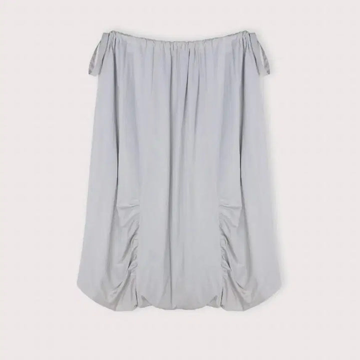 [BUNJANG] Ethos Side Strap Shirring Skirt Light Grey / 에토스 사이드 스트랩 셔링 스커트 라이트 그레이