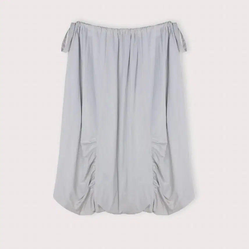 [BUNJANG] Ethos Side Strap Shirring Skirt Light Grey / 에토스 사이드 스트랩 셔링 스커트 라이트 그레이