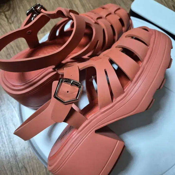 [BUNJANG] SUECOMMA BONNIE Orange Jelly Sandals / 슈콤마보니 오렌지 젤리 샌들 젤리슈즈  360
