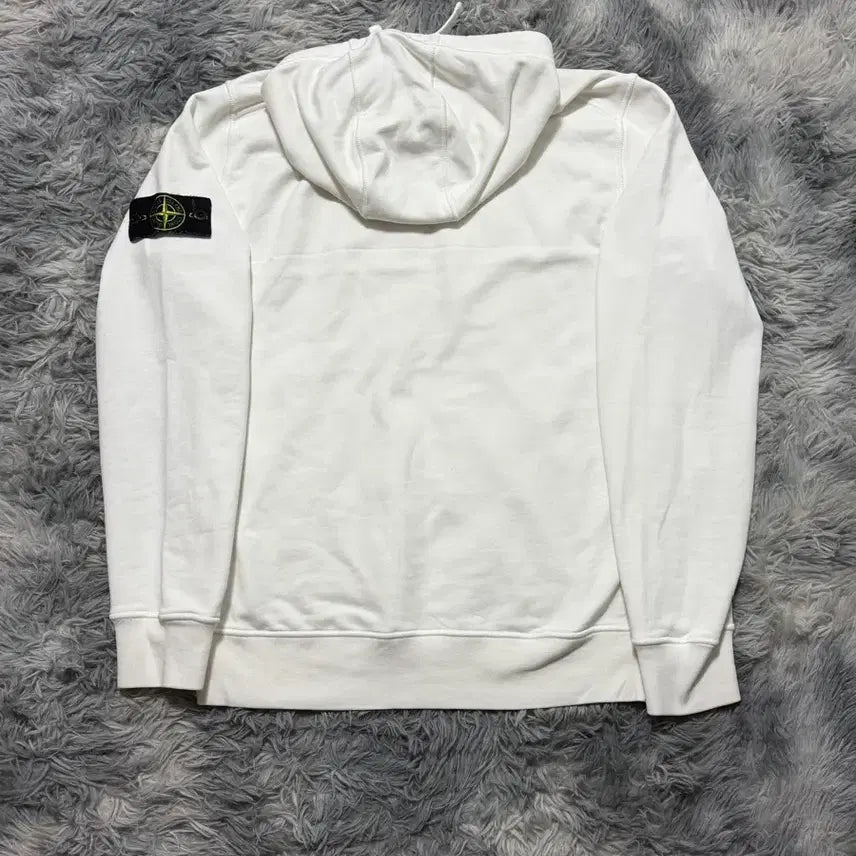 [BUNJANG] Stone Island Hoodie White Size L / 스톤아일랜드 후드티 화이트 {size L}