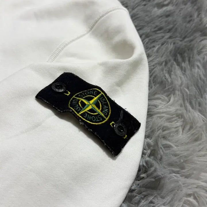[BUNJANG] Stone Island Hoodie White Size L / 스톤아일랜드 후드티 화이트 {size L}