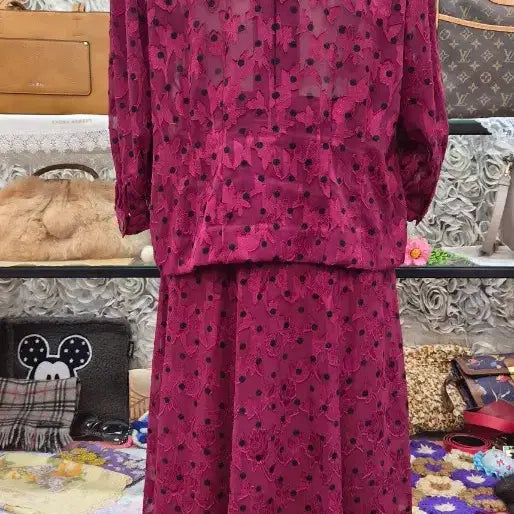 [BUNJANG] Custom Chiffon Two-Piece Set / 맞춤 쉬폰 투피스 (66 77)