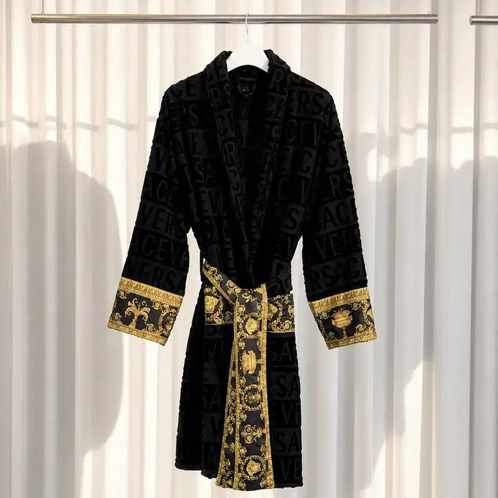 [BUNJANG] Versace Baroque Robe Gown Black / 베르사체 바로크 로브 가운 블랙