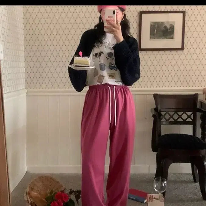 [BUNJANG] FRENCH OF Pants + T-Shirt Set / 프렌치오브 바지+티셔츠