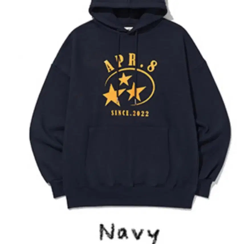 [BUNJANG] APRIL8 Navy Hoodie M / 에이프릴에잇 후드티 네이비 M