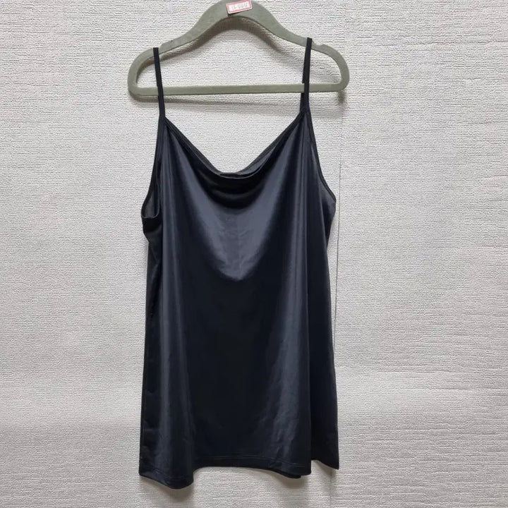 [BUNJANG] Black Silk Slip Camisole Tank Top / 바444 슬립 캐미솔 나시