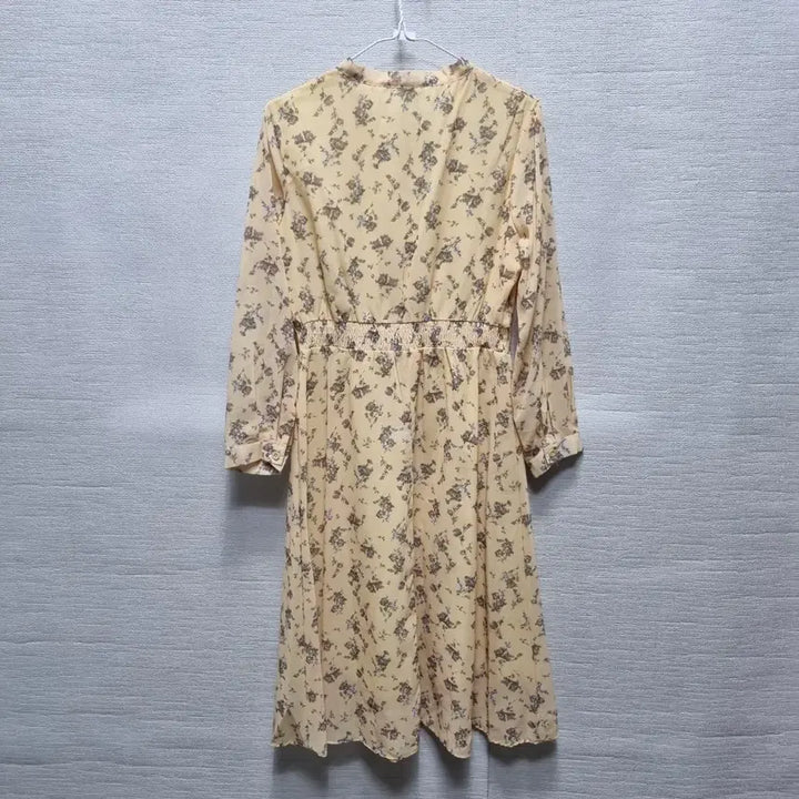 [BUNJANG] Pastel Floral Long Dress / 바445 긴팔 롱 원피스