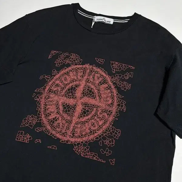 [BUNJANG] Stone Island Compass Logo Print Short Sleeve T-Shirt XL / 스톤아이랜드 컴퍼스 로고 프린트 반팔 티셔츠 PN9942