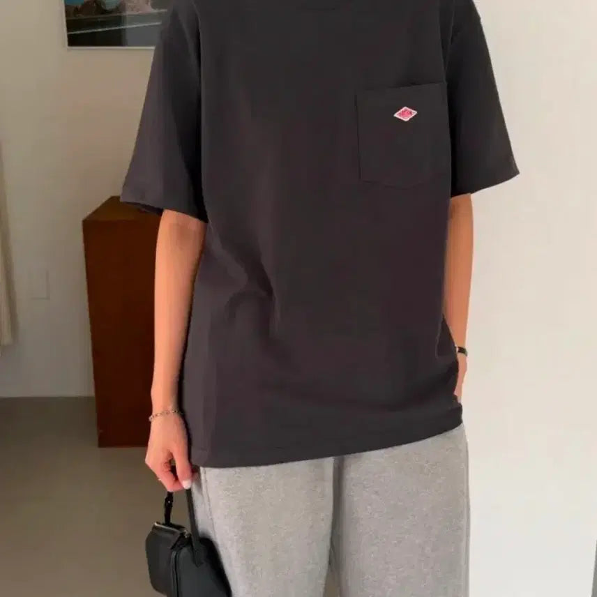 [BUNJANG] DANTON Pocket Short Sleeve T-Shirt / DANTON 단톤 포켓 반팔티 화이트/블랙/차콜