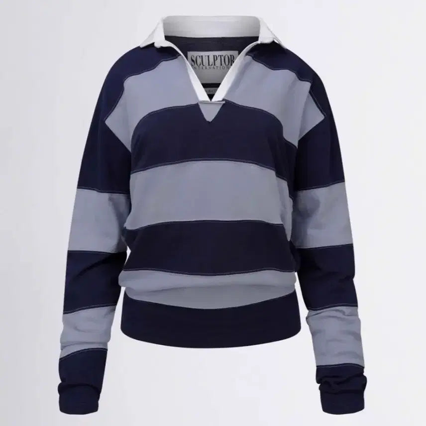 [BUNJANG] SCULPTOR Rugby Stripe Rugby T-Shirt / SCULPTOR 스컬프터 럭비 스트라이프 럭비티셔츠 4계절
