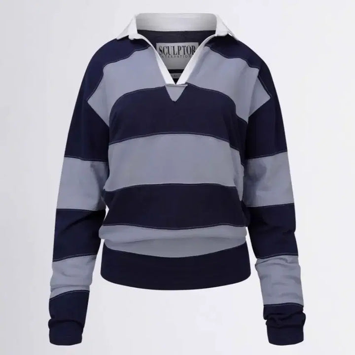 [BUNJANG] SCULPTOR Rugby Stripe Rugby T-Shirt / SCULPTOR 스컬프터 럭비 스트라이프 럭비티셔츠 4계절