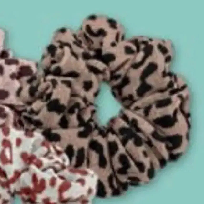 [BUNJANG] Please Follow Leopard Scrunchie Brown / 플리즈노팔로우 레오파드 스크런치 갈색