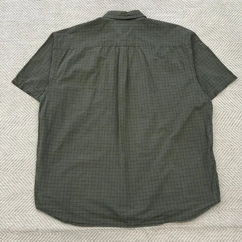 [BUNJANG] Eddie Bauer Check Half Shirt / 에디바우어 체크 하프 셔츠 r3652
