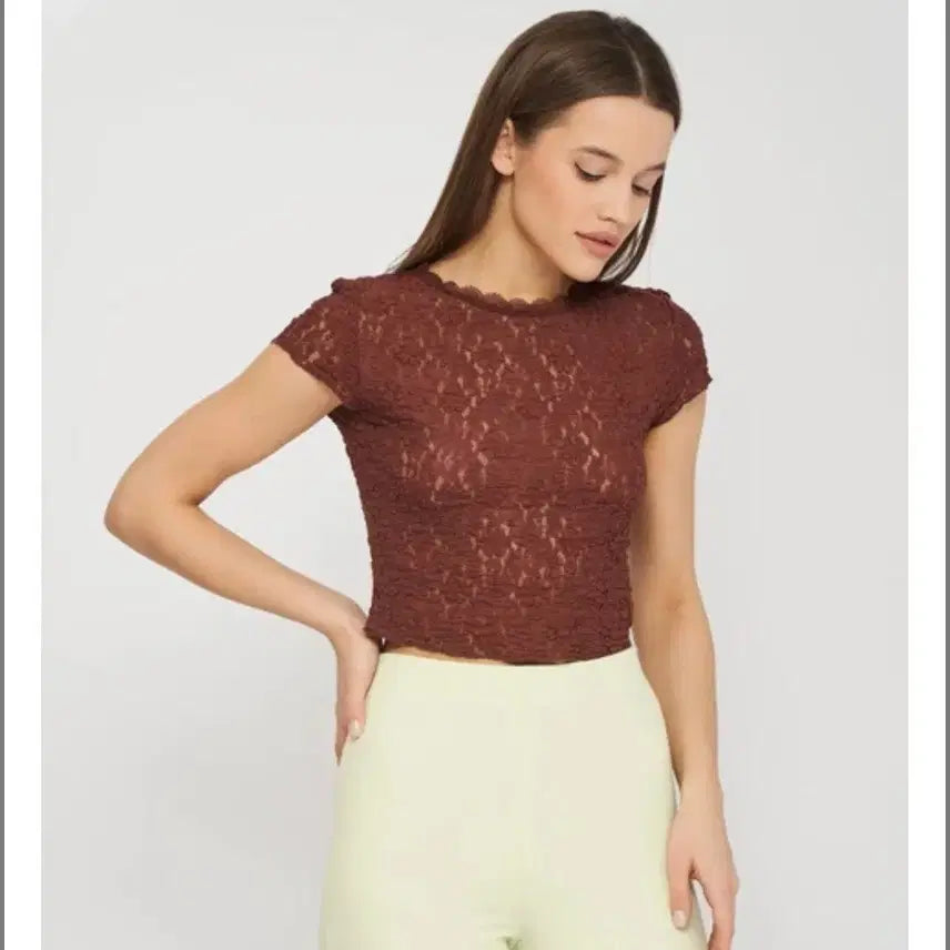 [BUNJANG] Zara Lace Top Black L / 자라 레이스탑 검정 L