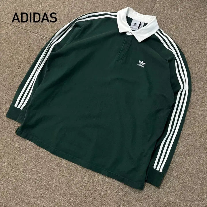 [BUNJANG] Adidas Collar Sweatshirt 3XL / [3XL] 아디다스 카라 맨투맨