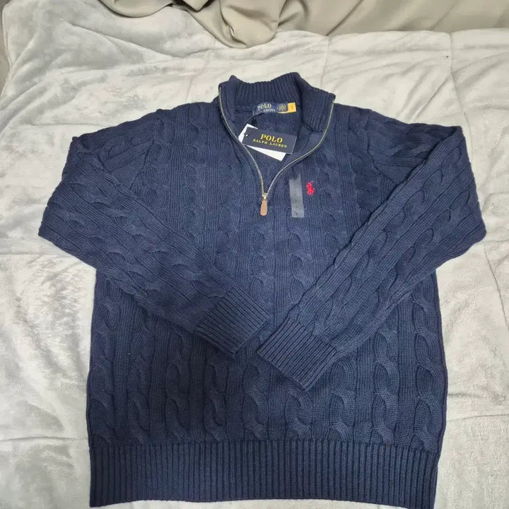 [BUNJANG] Polo Ralph Lauren Half-Zip Knit Sweater L / 폴로 반집업 니트 L 병행 새제품