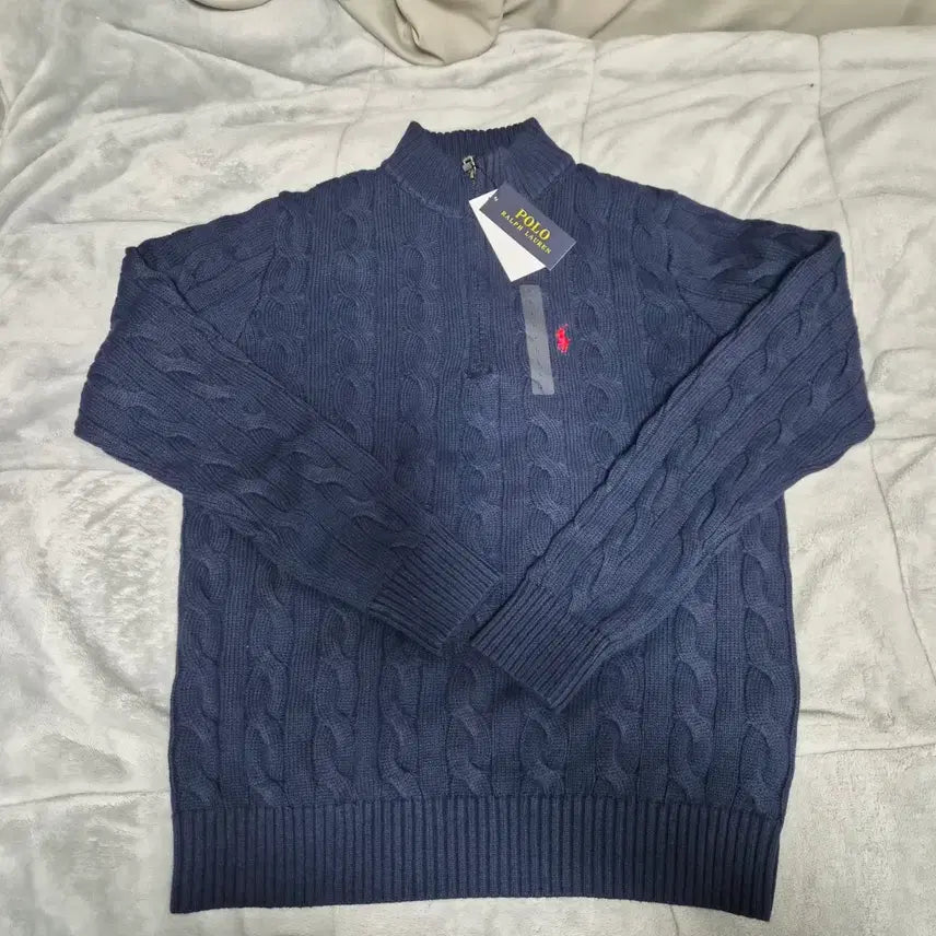 [BUNJANG] Polo Ralph Lauren Half-Zip Knit Sweater L / 폴로 반집업 니트 L 병행 새제품