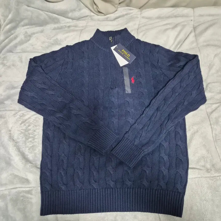 [BUNJANG] Polo Ralph Lauren Half-Zip Knit Sweater L / 폴로 반집업 니트 L 병행 새제품