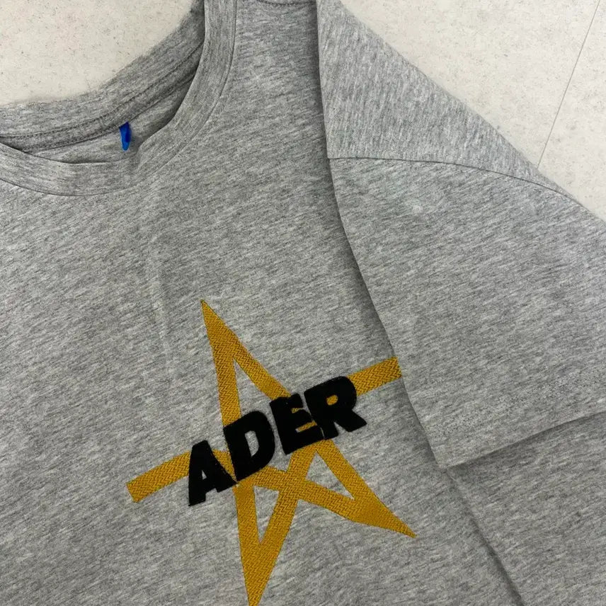 [BUNJANG] Ader Error Grey Star Logo Short Sleeve T-Shirt A1 / 아더에러 그레이 스타 로고 반팔 티셔츠 A1