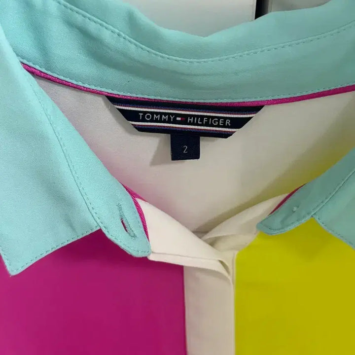 [BUNJANG] Tommy Hilfiger Color Block See-Through Shirt / 타미힐피거 블록 시스루 셔츠
