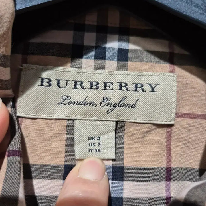 [BUNJANG] Burberry Check Short Sleeve Shirt Green Line / 버버리 체크 반팔 셔츠 그린 라인
