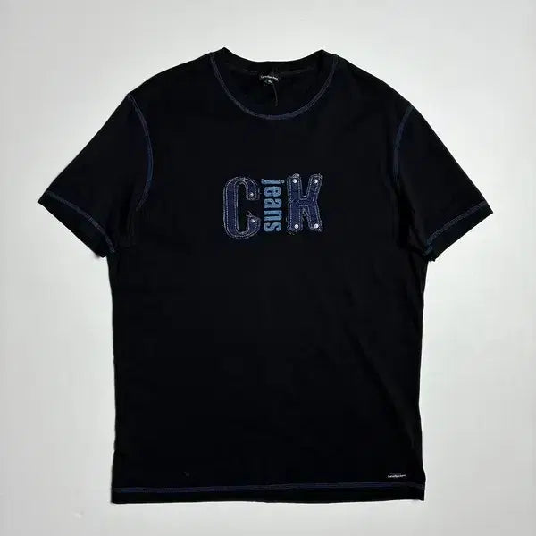 [BUNJANG] Calvin Klein Jeans 00s Denim Patch Logo T-Shirt XL / 캘빈클라인 진 00&