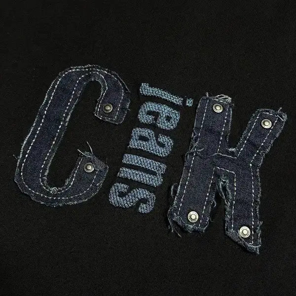 [BUNJANG] Calvin Klein Jeans 00s Denim Patch Logo T-Shirt XL / 캘빈클라인 진 00&