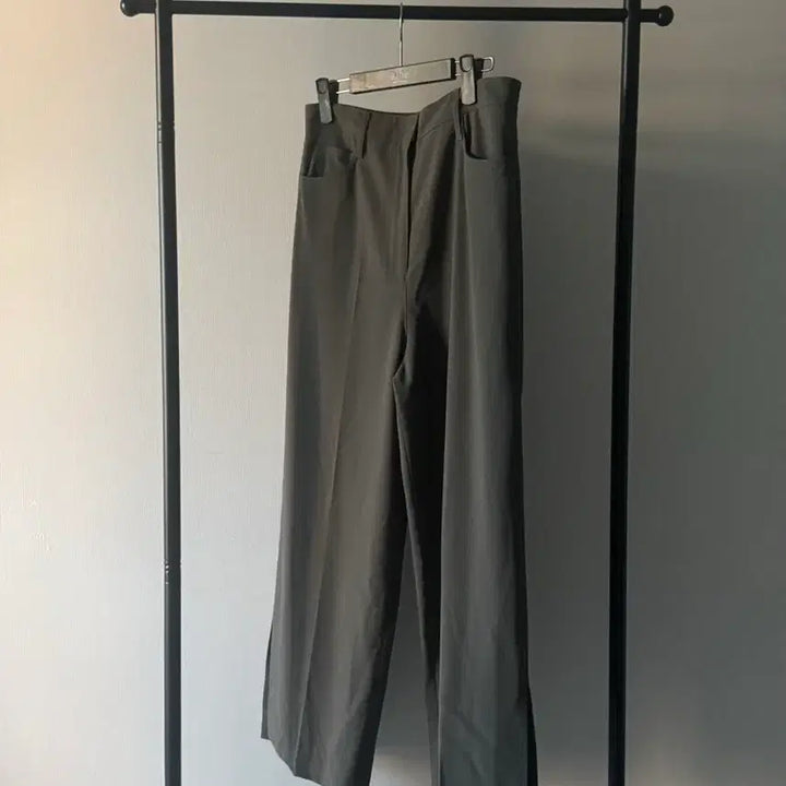 [BUNJANG] Nonniere Wide Slacks (M, Grey) / 노니에르 nonniere 와이드 슬랙스 M 그레이