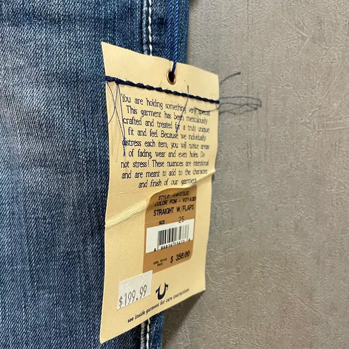 [BUNJANG] True Religion Straight Leg Jeans - Size 25 / (새상품) 트루릴리젼 청바지 스트레이트 25