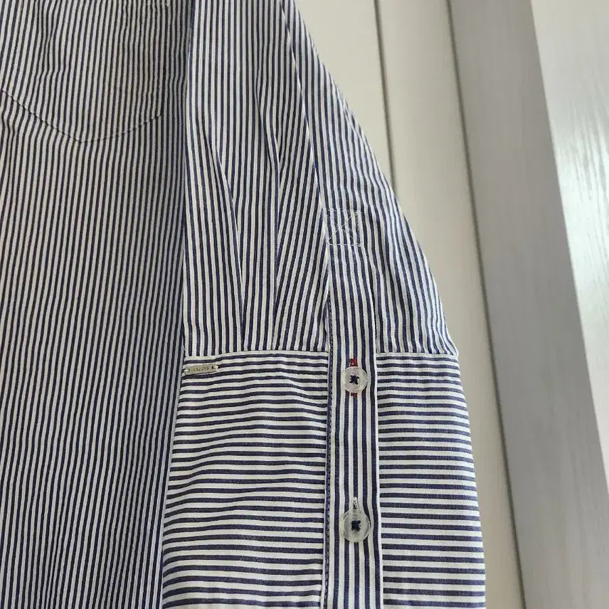 [BUNJANG] Hazzys Striped Long Shirt Dress / 헤지스 스트라이프 롱 셔츠 원피스