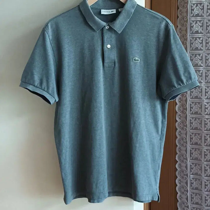 [BUNJANG] Lacoste Gray Short-Sleeve Polo Shirt Size 105 / 라코스테 그레이 반팔 폴로티105