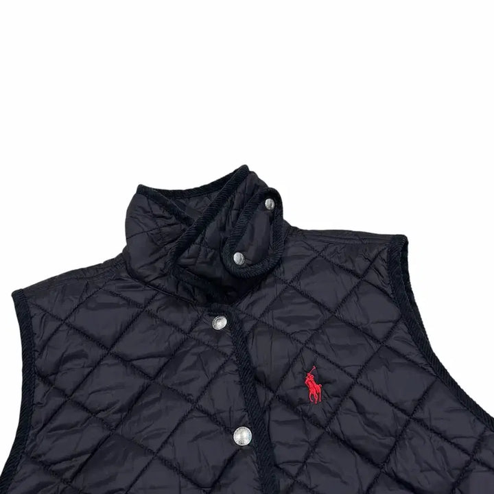 [BUNJANG] Polo Ralph Lauren Quilted Vest Black M / 폴로 랄프로렌 QR 여성 퀄팅 베스트 조끼 블랙 M